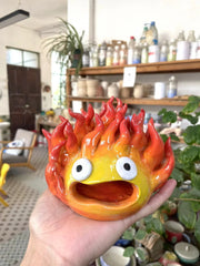 Calcifer Ceramic Fire  statue